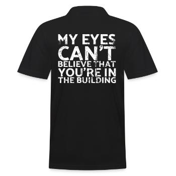 Meine Augen Können Nicht Glauben, Dass Du Auf - Männer Poloshirt - Schwarz - Hinten - Kai (181cm)