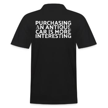 Der Kauf Eines Oldtimers Ist Eher Etwas Für - Männer Poloshirt - Schwarz - Hinten - Kai (181cm)