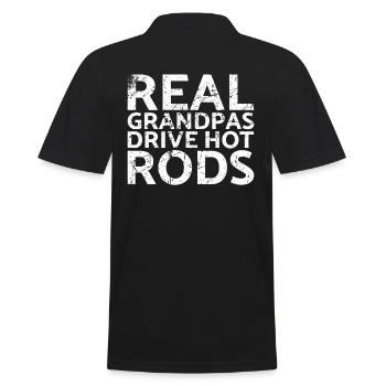 Alte Jungs Fahren Das Coolste Auto Für Oldtimer - Männer Poloshirt - Schwarz - Hinten - Kai (181cm)
