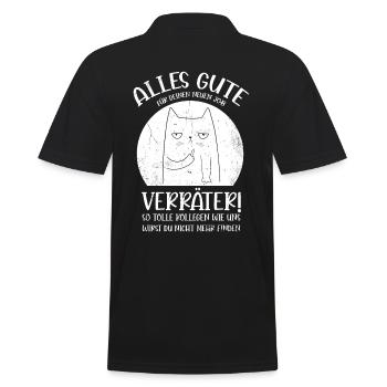 Alles gute im neuen Job du Verräter, Abschied - Männer Poloshirt - Schwarz - Hinten - Kai (181cm)