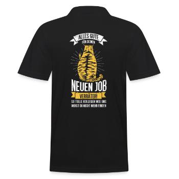 Alles gute im neuen Job du Verräter, Abschied - Männer Poloshirt - Schwarz - Hinten - Kai (181cm)