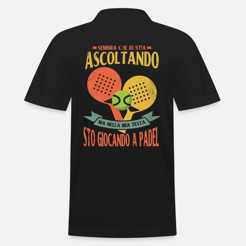 Padel tennis - Polo da uomo - nero