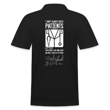 Je n’examine pas toujours la conception des patients pour - Polo Homme - noir - Dos - Kai (181cm)