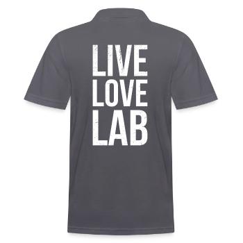 Live Love Lab, Enquêteur - Polo Homme - charbon - Dos - Nico (186cm)