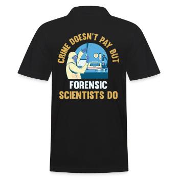 Le crime ne paie pas, mais un médecin légiste - Polo Homme - noir - Dos - Kai (181cm)
