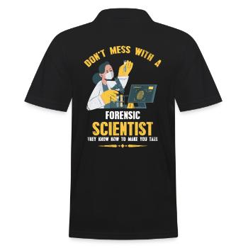Ne plaisantez pas avec un médecin légiste - Polo Homme - noir - Dos - Kai (181cm)