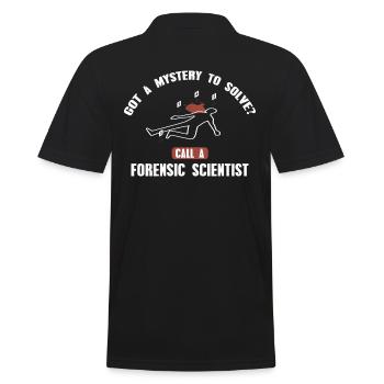 Do you have a puzzle to solve? Call a - Men's Polo Shirt - black - Back - Kai (181cm)