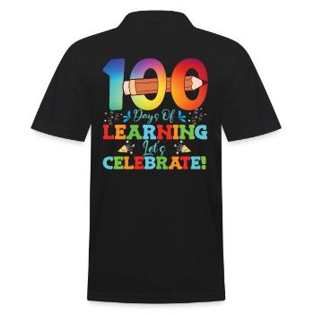100 jours d’apprentissage Célébrons - Polo Homme - noir - Dos - Kai (181cm)