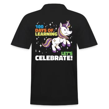 100 jours d’apprentissage Célébrons - Polo Homme - noir - Dos - Kai (181cm)