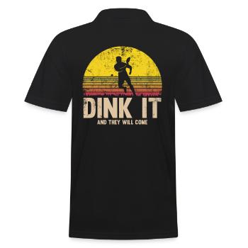 Das Leben Ist Erstaunlich, Pickleball Macht Es - Männer Poloshirt - Schwarz - Hinten - Kai (181cm)
