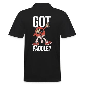 Das Leben Ist Erstaunlich, Pickleball Macht Es - Männer Poloshirt - Schwarz - Hinten - Kai (181cm)