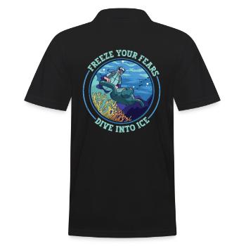 Freeze your fears, dive into the ice - Men's Polo Shirt - black - Back - Kai (181cm)