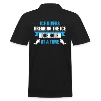 Eistaucher, Die Das Eis Loch Für Loch Brechen, - Männer Poloshirt - Schwarz - Hinten - Kai (181cm)
