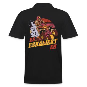 Es Eskaliert Eh Quad - Männer Poloshirt - Schwarz - Hinten - Kai (181cm)