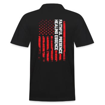 Healing Essence of the Faithful Presence, Chaplain - Men's Polo Shirt - black - Back - Kai (181cm)