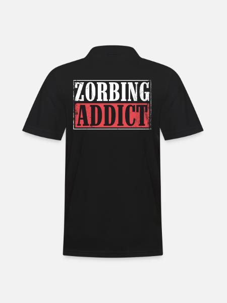 Zorbing Addict, Zorbing - Men's Polo Shirt - black