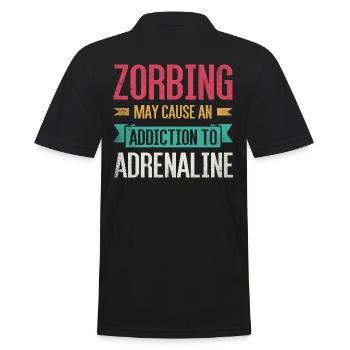 Zorbing peut causer une dépendance à l’adrénaline - Polo Homme - noir - Dos - Kai (181cm)