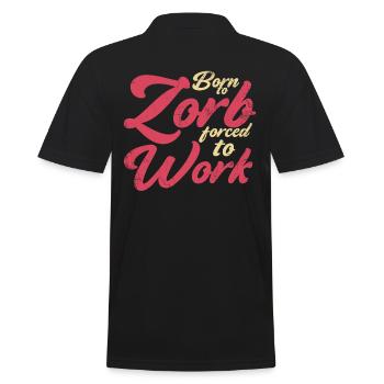 Né à Zorb face au travail, Zorbing - Polo Homme - noir - Dos - Kai (181cm)