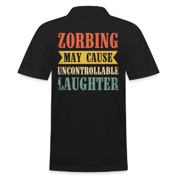 Zorbing peut provoquer un rire incontrôlable - Polo Homme - noir - Dos - Kai (181cm)