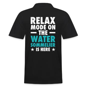 Water sommelier - Men's Polo Shirt - black - Back - Kai (181cm)