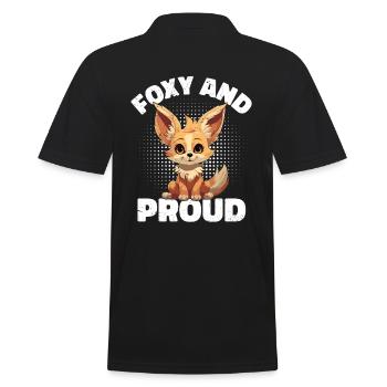 Fennec Fox Enthousiaste Regardant La Faune Mignon - Polo Homme - noir - Dos - Kai (181cm)