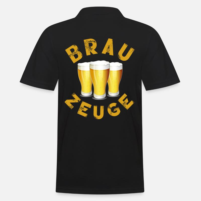 Brewman Beer Drinker - Männer Poloshirt - Schwarz