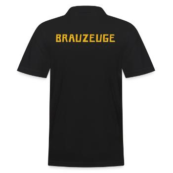 Brewman Beer Drinker - Männer Poloshirt - Schwarz - Hinten - Kai (181cm)