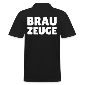 Brewman Beer Drinker - Männer Poloshirt - Schwarz - Hinten - Kai (181cm)