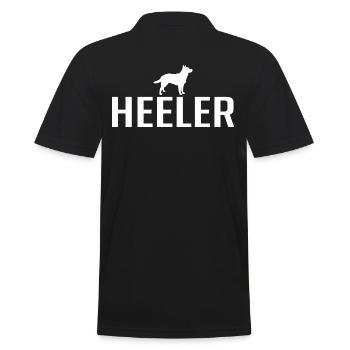 Heeler Dog breed Cattle Dog Dogs Wilsigns - Men's Polo Shirt - black - Back - Kai (181cm)
