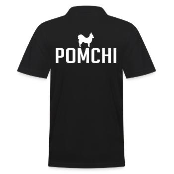 Pomchi Dog breeds Dogs Wilsigns - Men's Polo Shirt - black - Back - Kai (181cm)