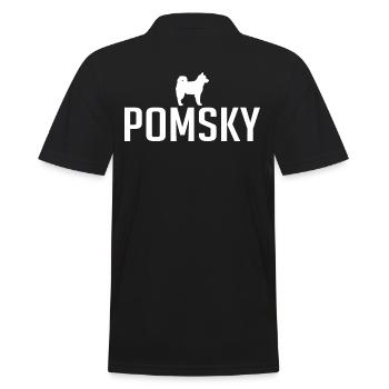 Pomsky Hunderasse Hunde Wilsigns - Männer Poloshirt - Schwarz - Hinten - Kai (181cm)
