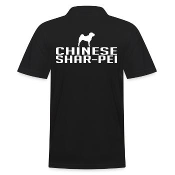 Chinese Shar-Pei Hunderasse Hunde Wilsigns - Männer Poloshirt - Schwarz - Hinten - Kai (181cm)