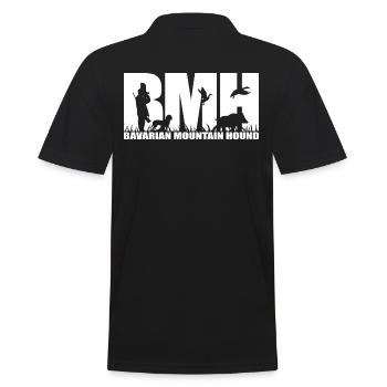 BMH BAVARIAN MOUNTAIN HOUND Hunting Dogs Wilsigns - Men's Polo Shirt - black - Back - Kai (181cm)