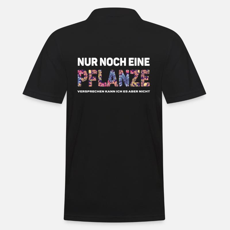 Nur noch eine Pflanze - Männer Poloshirt - Schwarz