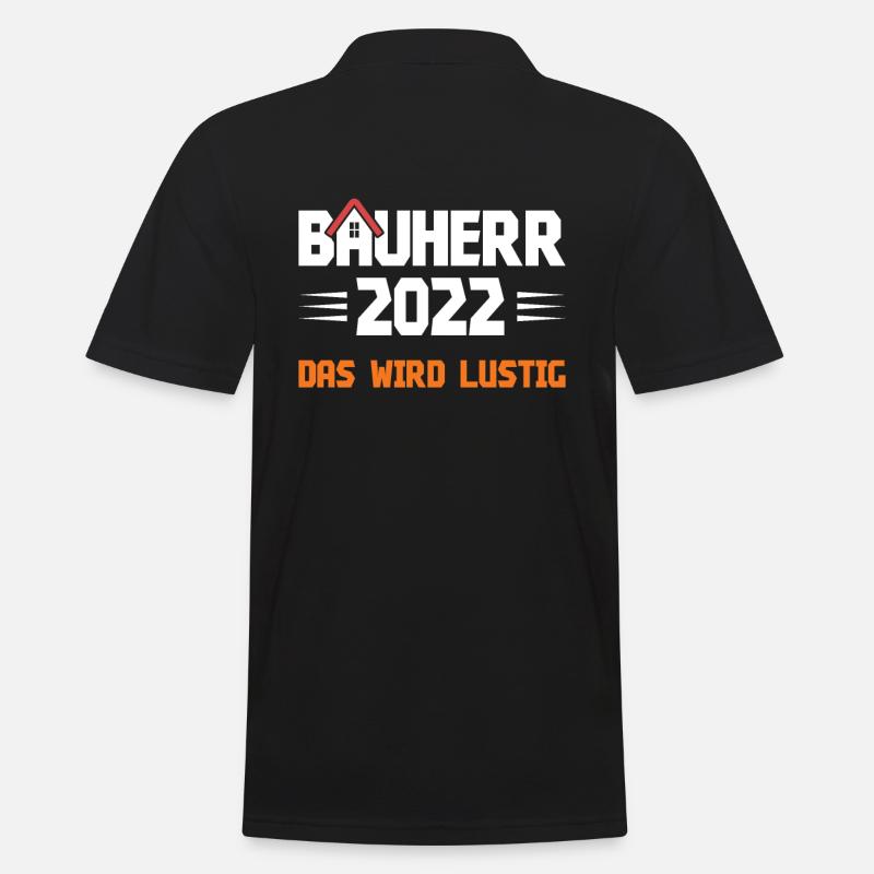 Bauherr 2022 das wird lustig - Männer Poloshirt - Schwarz