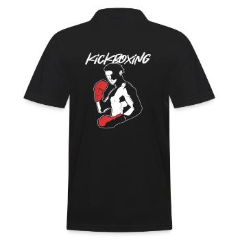 Kick boxing Kickboxer - Men's Polo Shirt - black - Back - Kai (181cm)
