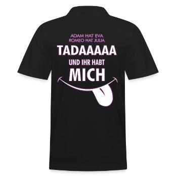 Ihr habt es gut. Ihr habt ja mich .. Geschenk Chef - Männer Poloshirt - Schwarz - Hinten - Kai (181cm)