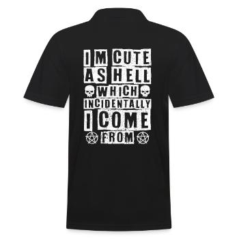 Gothic gifts - Men's Polo Shirt - black - Back - Kai (181cm)