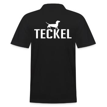 Teckel Hunderasse Hund Hunde Wilsigns - Männer Poloshirt - Schwarz - Hinten - Kai (181cm)
