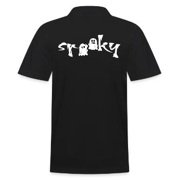 Halloween-Party Geist Gruselshow - Männer Poloshirt - Schwarz - Hinten - Kai (181cm)