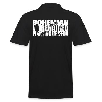 BOHEMIAN WIREHAIRED POINTING GRIFFON Jagd Wilsigns - Männer Poloshirt - Schwarz - Hinten - Kai (181cm)