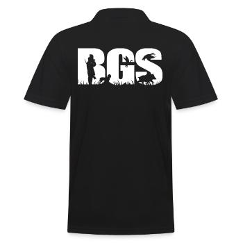 BGS Bavarian Mountain Scent Hound Hunting Wilsigns - Men's Polo Shirt - black - Back - Kai (181cm)