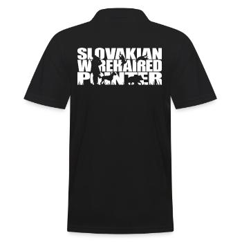 SLOVAKIAN WIREHAIRED POINTER Jagdhunde Wilsigns - Männer Poloshirt - Schwarz - Hinten - Kai (181cm)