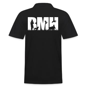 BMH BAVARIAN MOUNTAIN HOUND Hunting Dogs Wilsigns - Men's Polo Shirt - black - Back - Kai (181cm)