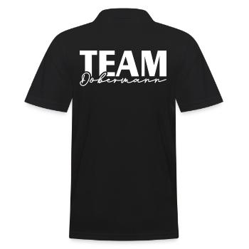 TEAM DOBERMANN Dobie Hundesport Hunde IGP Wilsigns - Männer Poloshirt - Schwarz - Hinten - Kai (181cm)