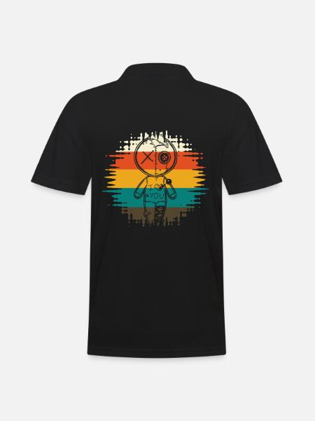 Voodoo doll I love you - Men's Polo Shirt - black