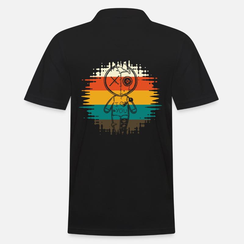 Voodoo Puppe Ich liebe dich - Männer Poloshirt - Schwarz