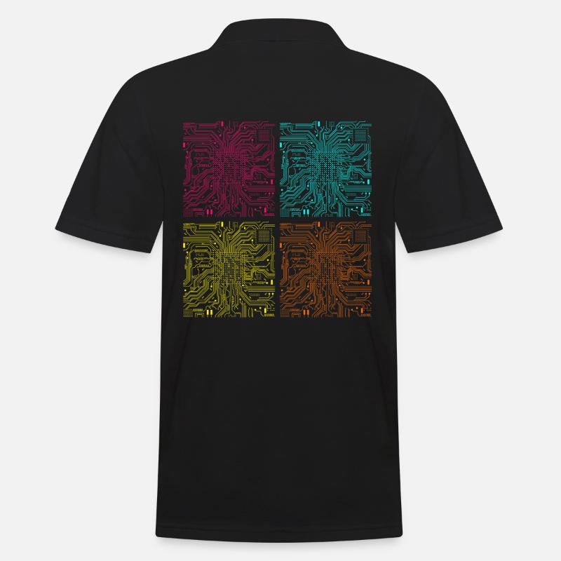 Processeur informatique processeur informatique - Polo Homme - noir