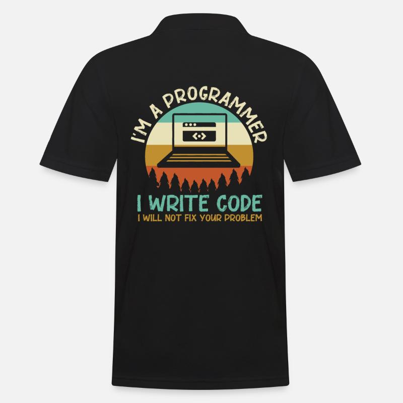 Programmierer Code Coding - Männer Poloshirt - Schwarz