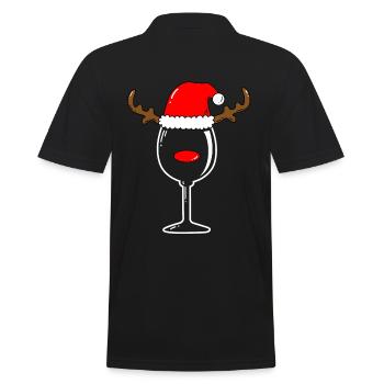 Verre à vin renne noël - Polo Homme - noir - Dos - Kai (181cm)